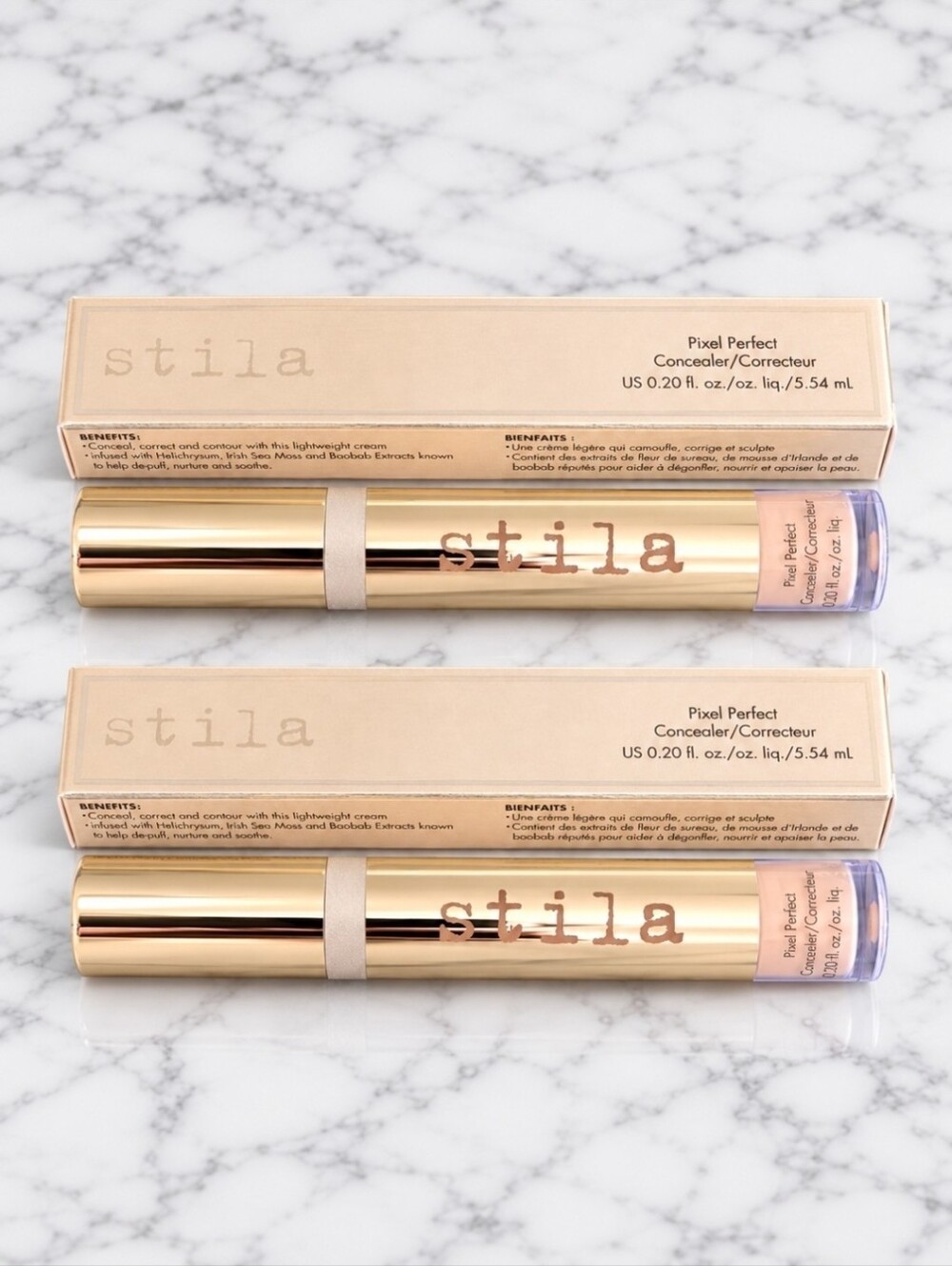 2 tubes Stila MEDIUM 3 Pixel Perfect Concealer .2 oz each NIB's!